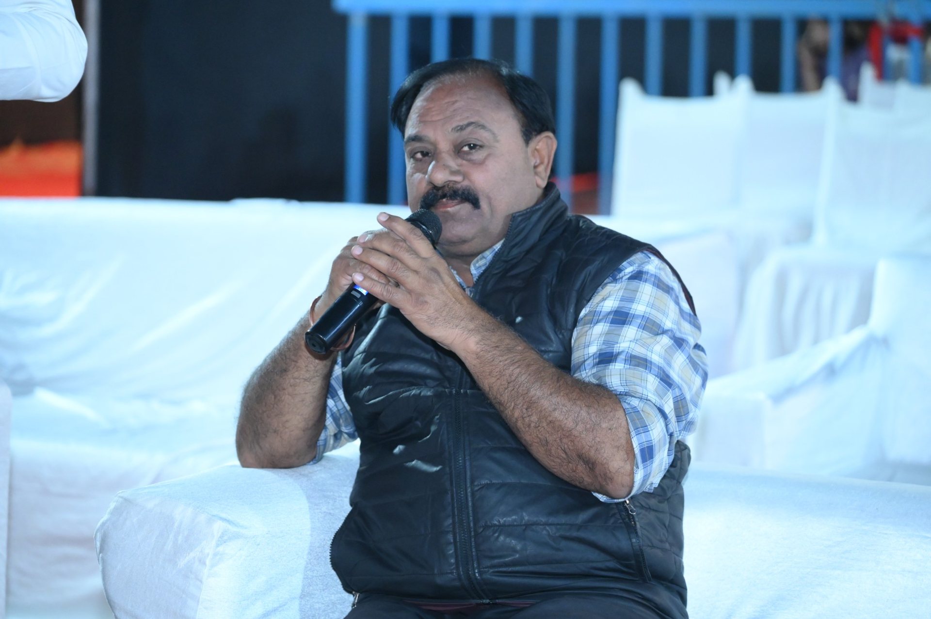 Guest addressing the gathering at the Annual Function